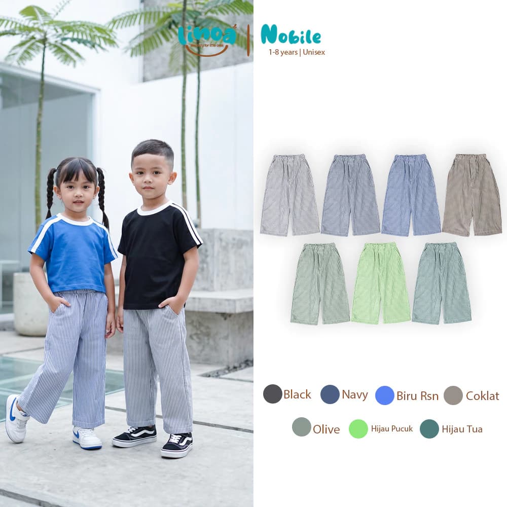 Celana Panjang Anak Laki Laki Perempuan Celana Salur Anak 1-8 Tahun